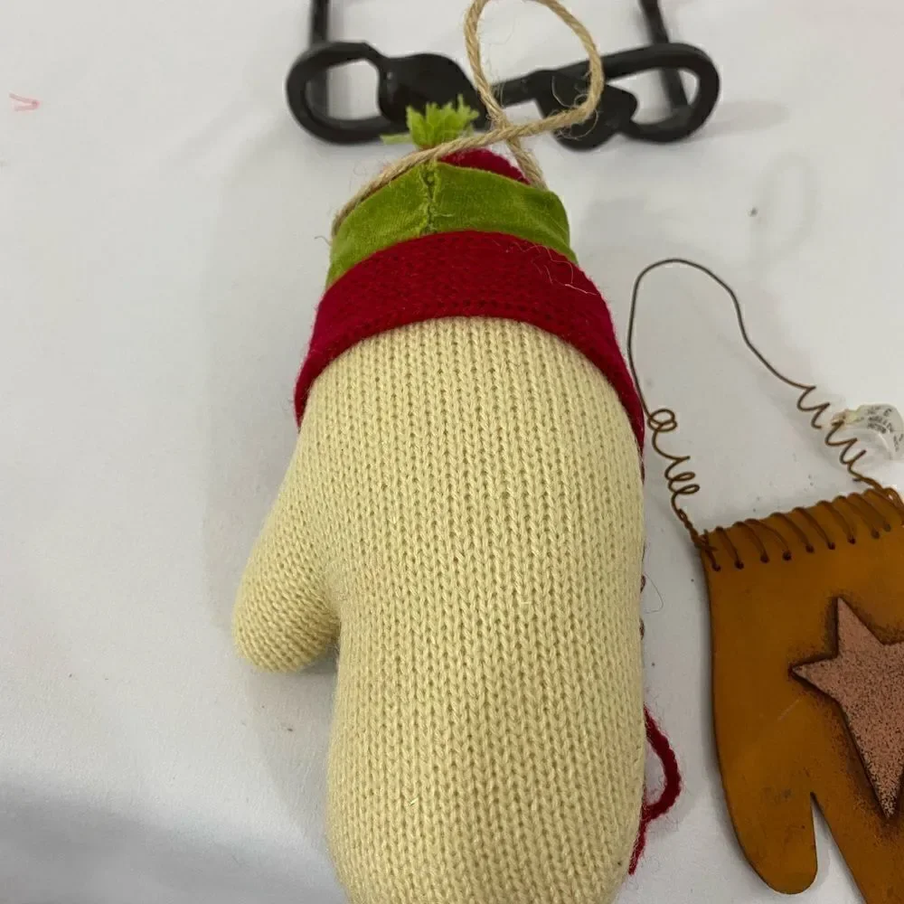 NWT Snowman Knitted Ornament with Mitten Ornaments